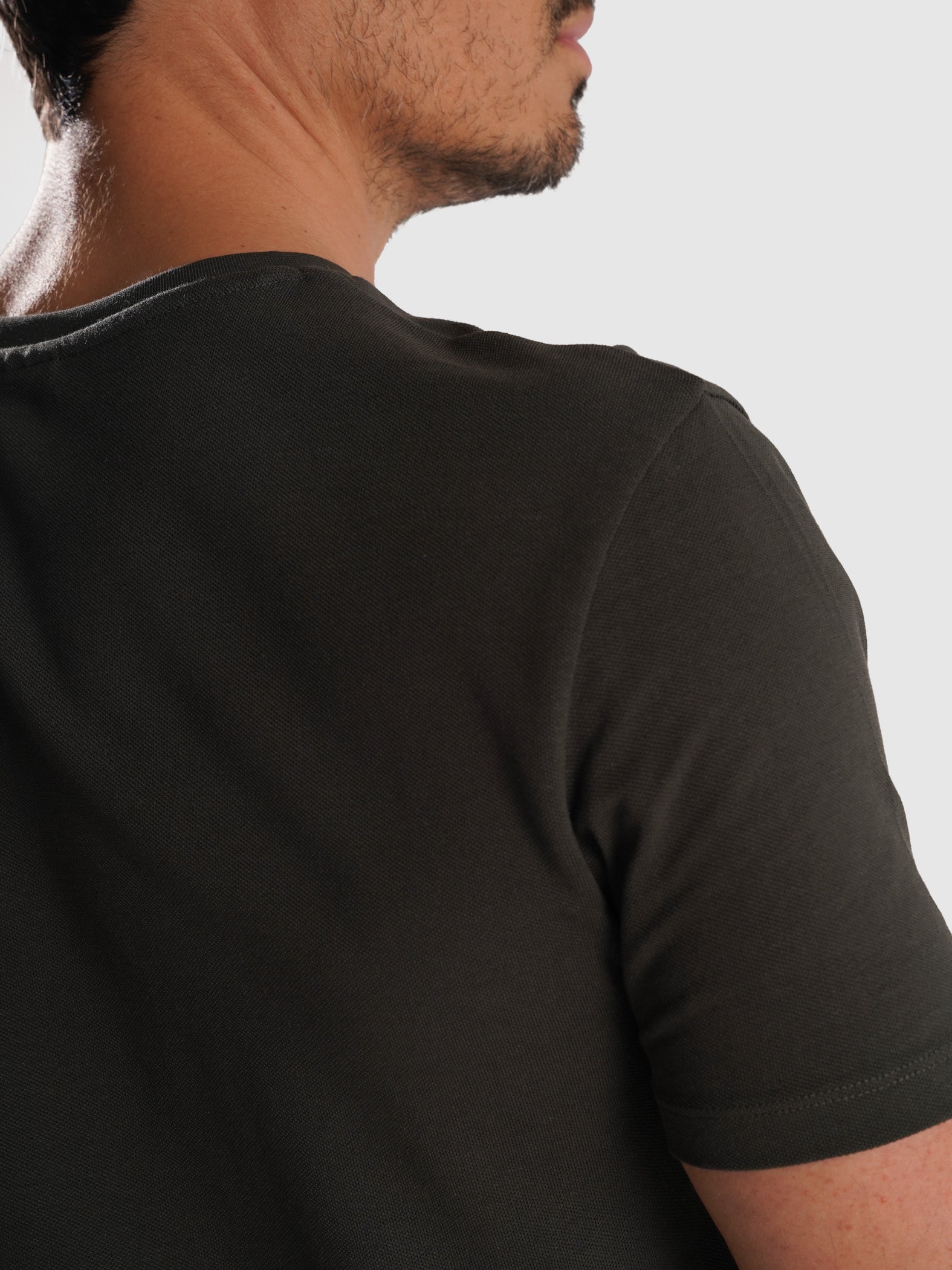 T-SHIRT PIQUET CINZENTA MANGA CURTA REGULAR FIT MR. BLUE