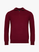Pullover Caxemira Bordeaux Com Cotoveleira Regular Fit Mr. Blue