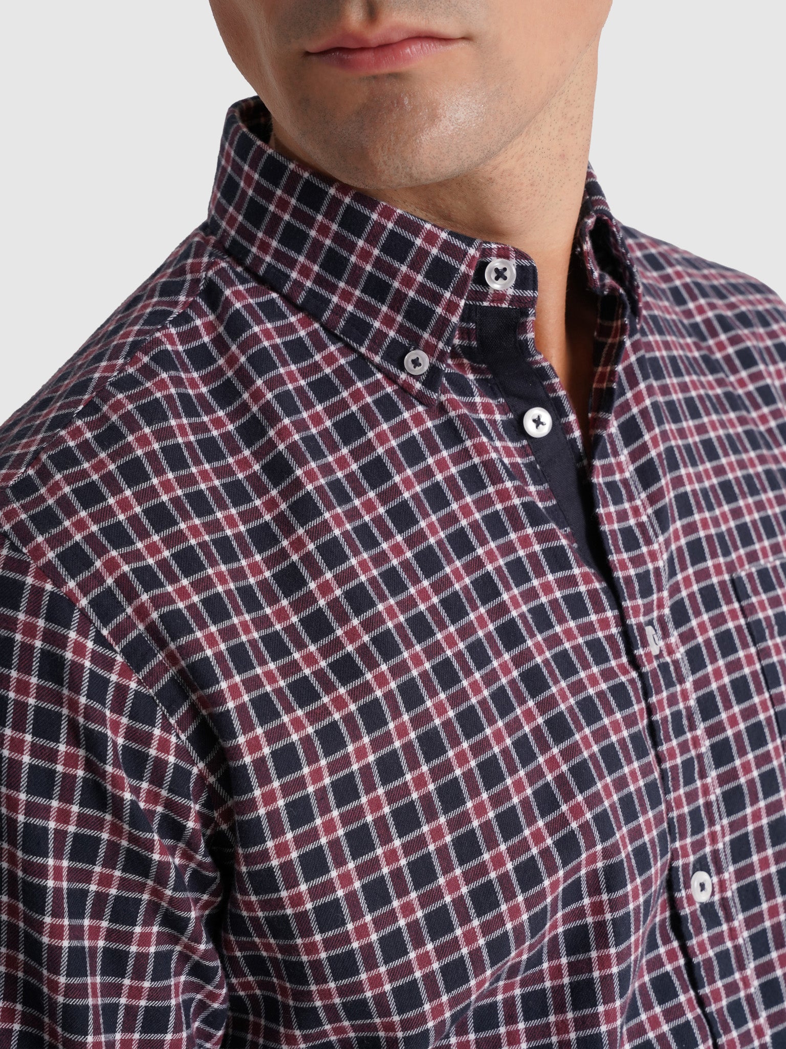 Camisa Algodão Azul Manga Comprida Regular Fit Mr. Blue