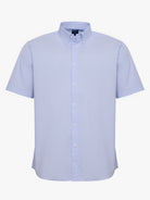 CAMISA ALGODÓN AZUL MANGA CORTA REGULAR FIT MR. AZUL