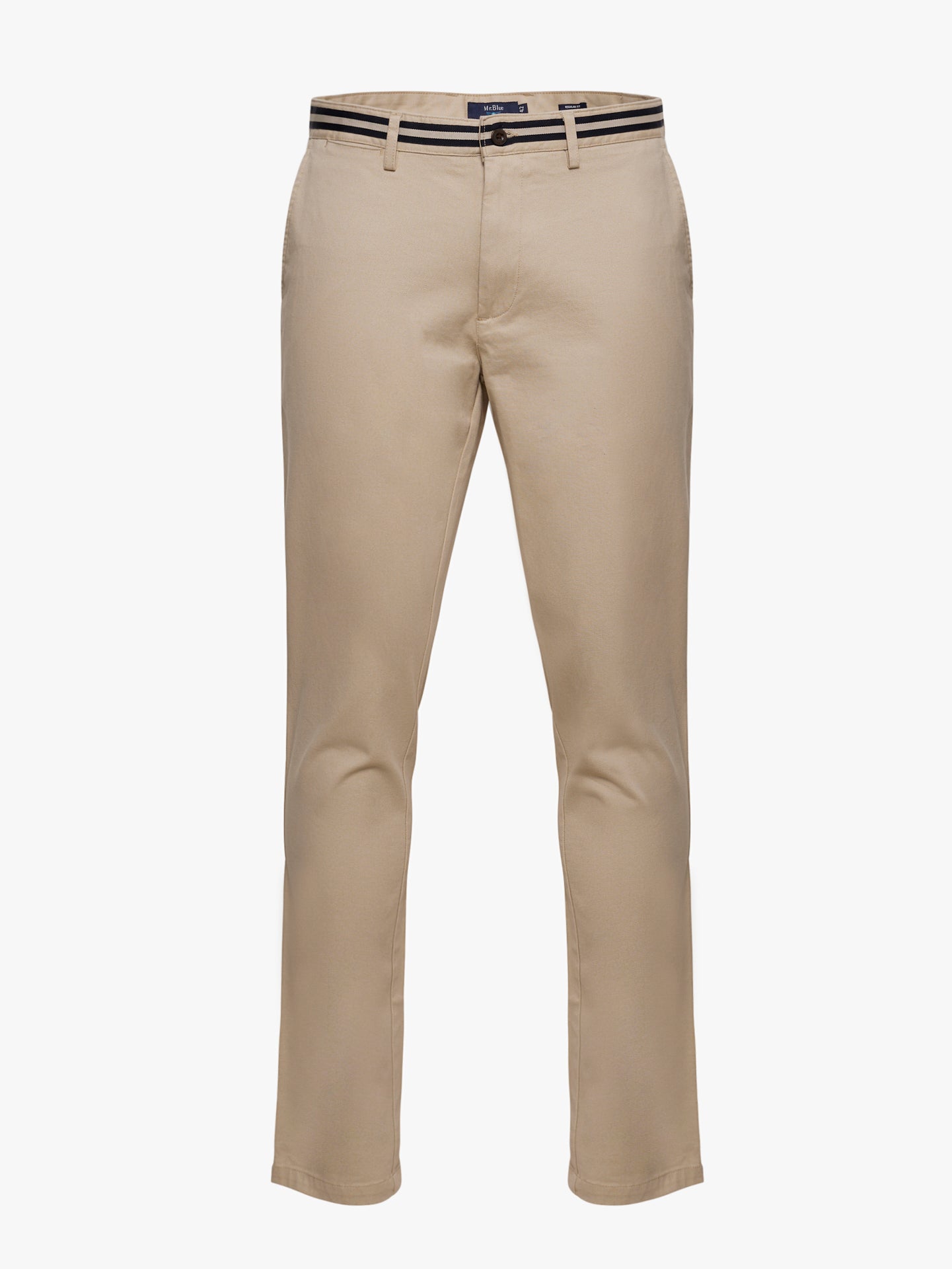 BEIGE STRUCTURED TROUSERS REGULAR FIT MR. BLUE