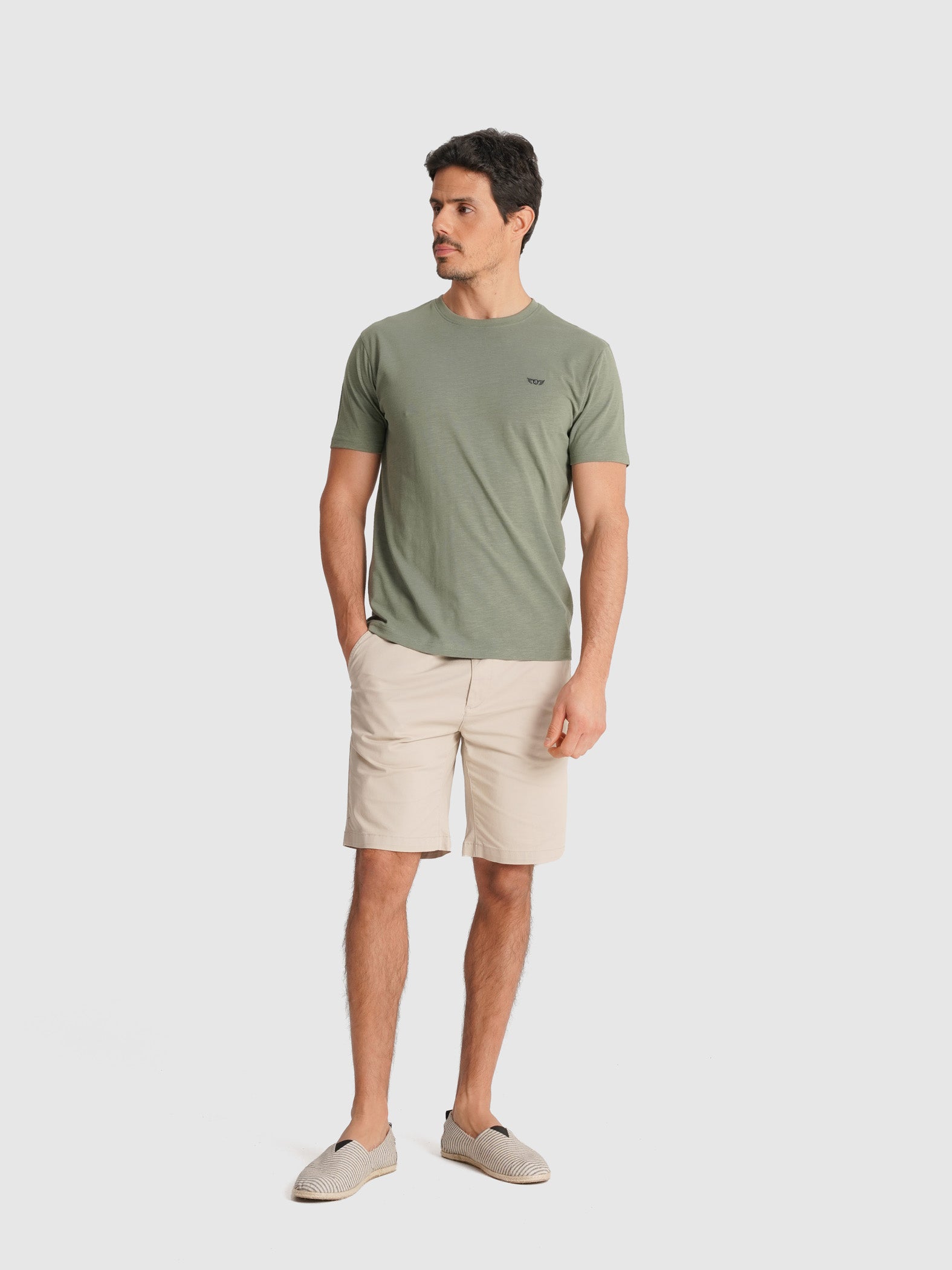 T-SHIRT VERDE MANGA CURTA REGULAR FIT MR. BLUE