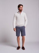 PULLOVER ALGODÃO BRANCO MANGA COMPRIDA REGULAR FIT MR. BLUE