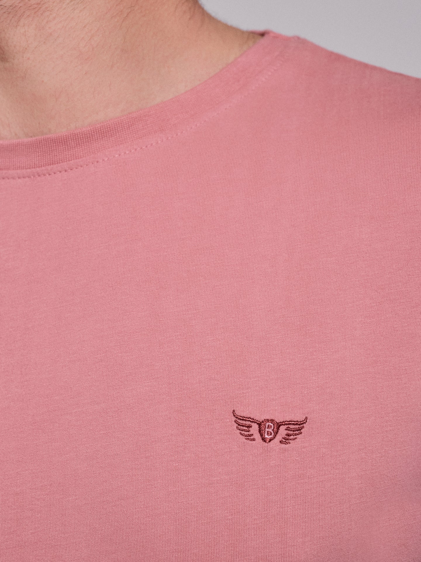CAMISETA ALGODÓN ROSA MANGA CORTA REGULAR FIT MR. AZUL