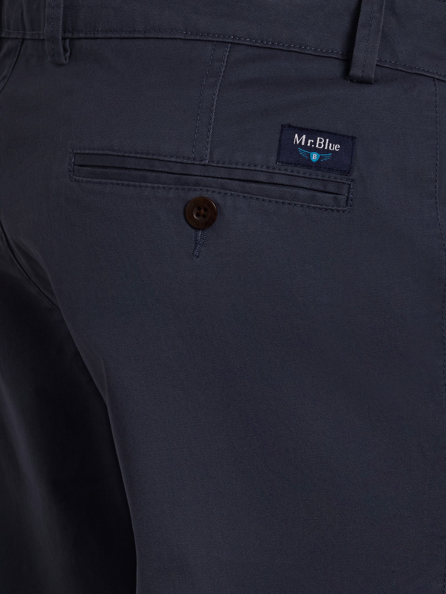 Calça Algodão Azuis Regular Fit Mr. Blue