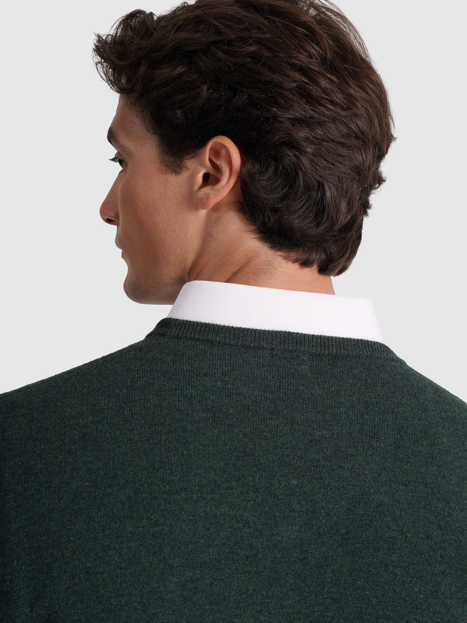 GREEN WOOL PULLOVER LONG SLEEVE REGULAR FIT MR. BLUE