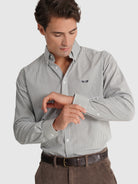 CAMISA ALGODÓN VERDE MANGA LARGA REGULAR FIT MR. AZUL