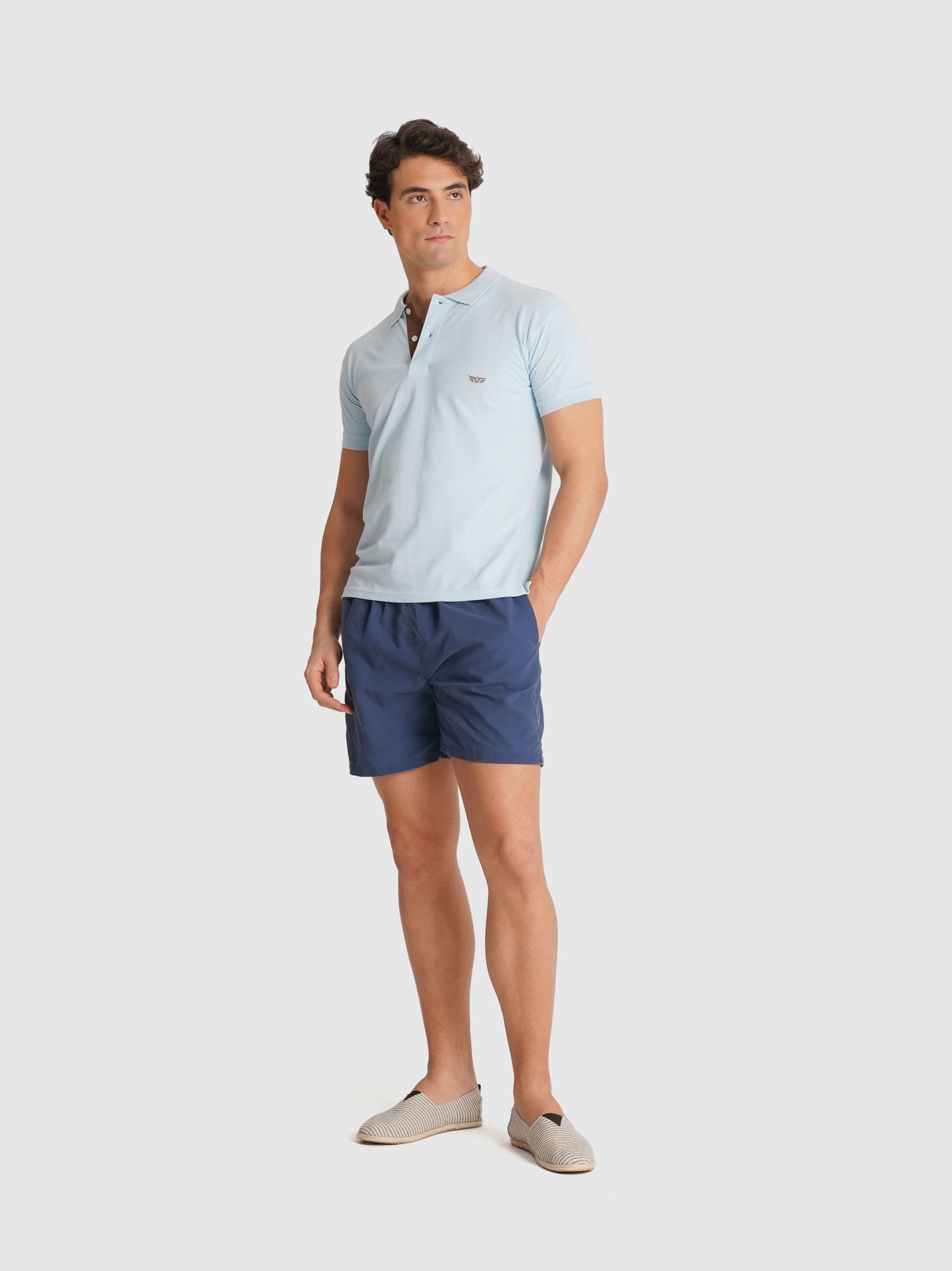POLO AZUL MANGA CURTA REGULAR FIT MR. BLUE