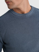 JERSEY DE ALGODÓN AZUL MANGA LARGA REGULAR FIT MR. AZUL