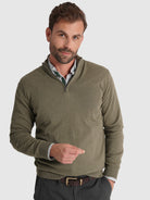 PULLOVER CAXEMIRA VERDE MANGA COMPRIDA REGULAR FIT MR. BLUE