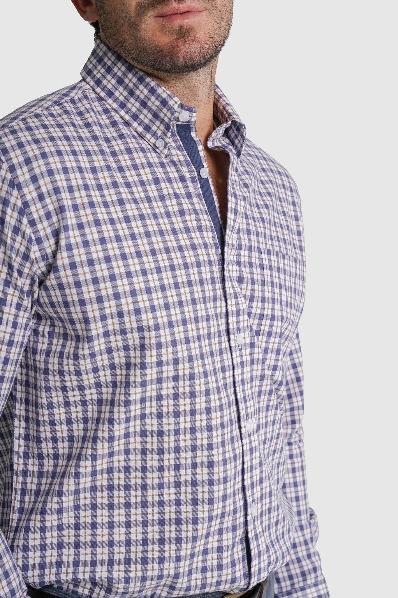 CAMISA ALGODÃO REGULAR FIT BRANCA AO QUADRADO MR. BLUE