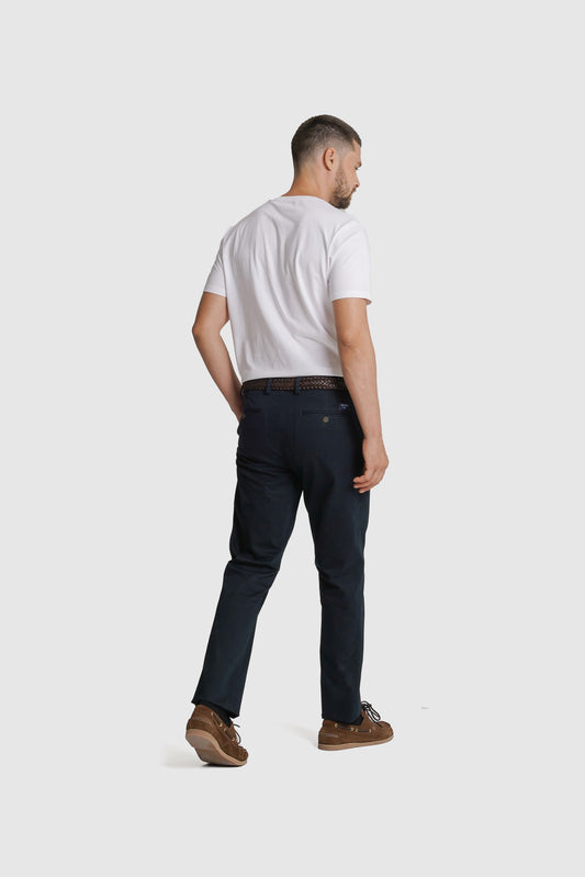 CALÇAS ALGODÃO SLIM FIT AZUIS LISAS MR. BLUE