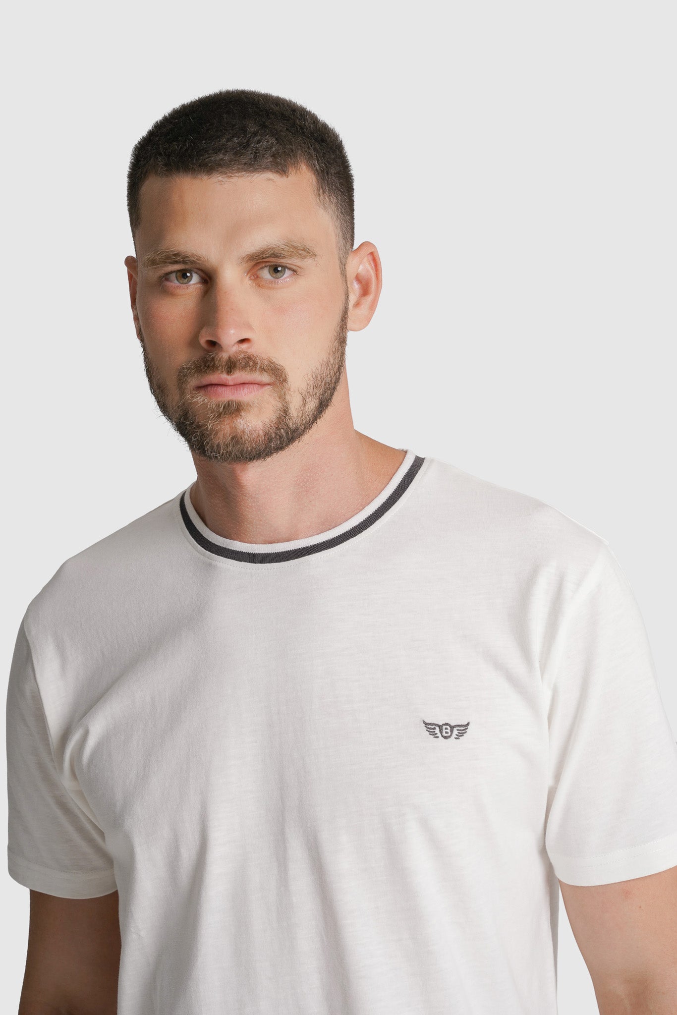 T-SHIRT ALGODÃO CRU LISA MR. BLUE