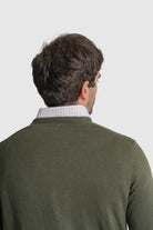 PULLOVER CAXEMIRA REGULAR FIT VERDE LISO MR. BLUE