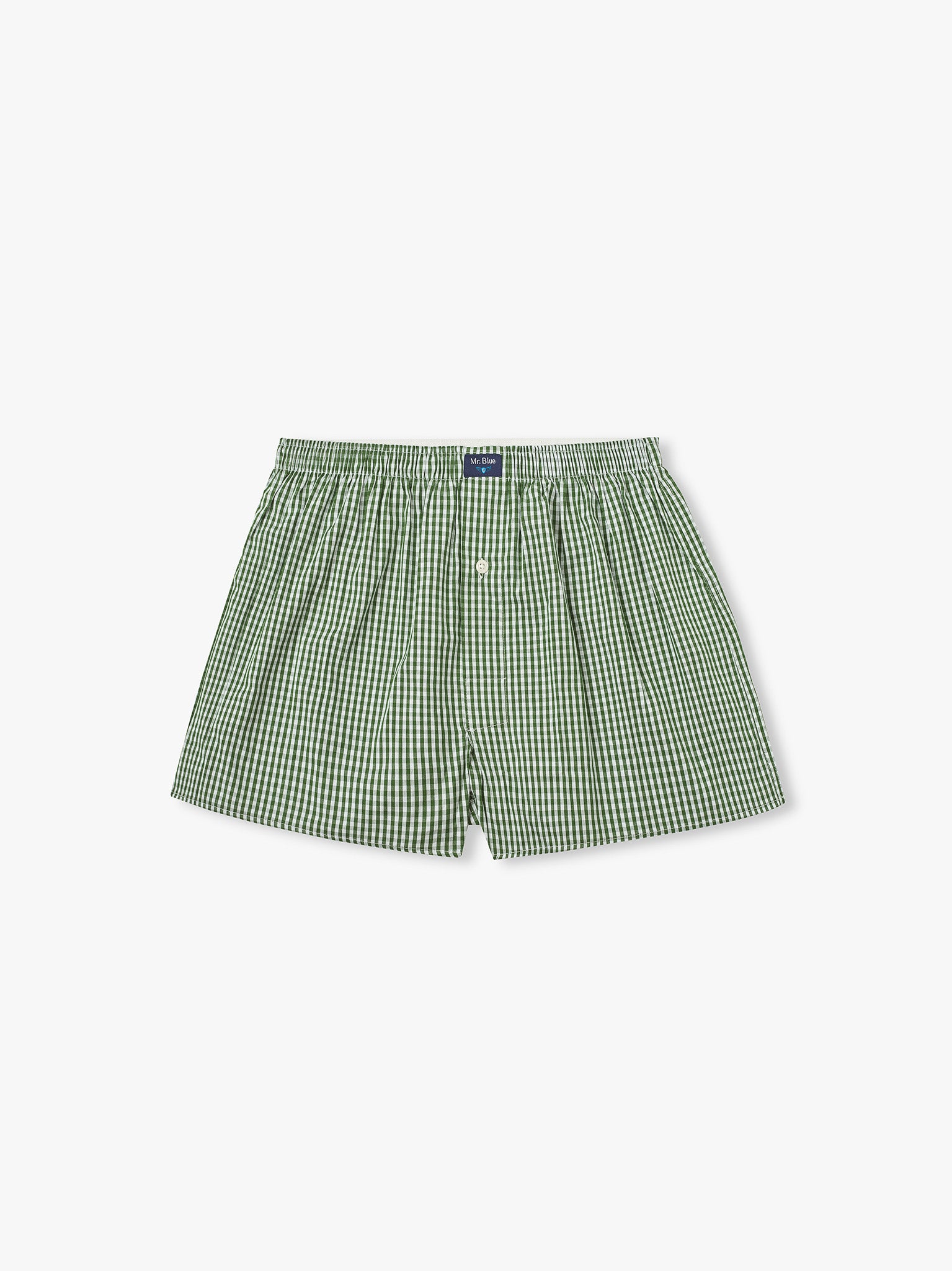 BOXERS ALGODÃO CLASSIC FIT VERDES AOS QUADRADOS MR. BLUE