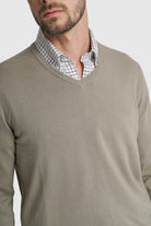 PULLOVER LÃ REGULAR FIT VERDE LISO MR. BLUE