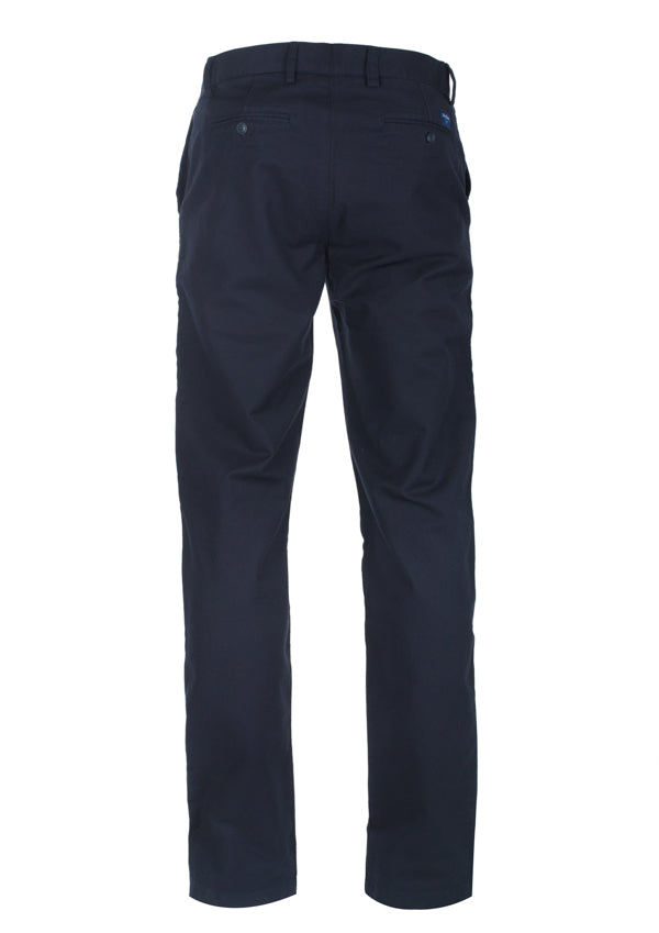 Calças chino algodão regular fit azul escuro - Mr Blue