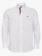 Camisa Regular Fit De Popelina Blanca Mr. Blue