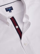 Camisa Regular Fit De Popelina Blanca Mr. Blue