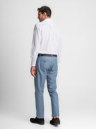 Camisa Regular Fit De Popelina Blanca Mr. Blue