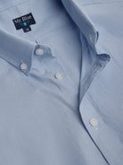 Camisa regular fit Fil-a-Fil azul Mr. Blue