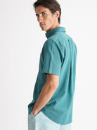 Camisa Regular Fit Lino Azul Mr. Blue