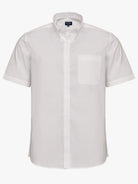 Camisa Regular Fit De Popelina Blanca Mr. Blue