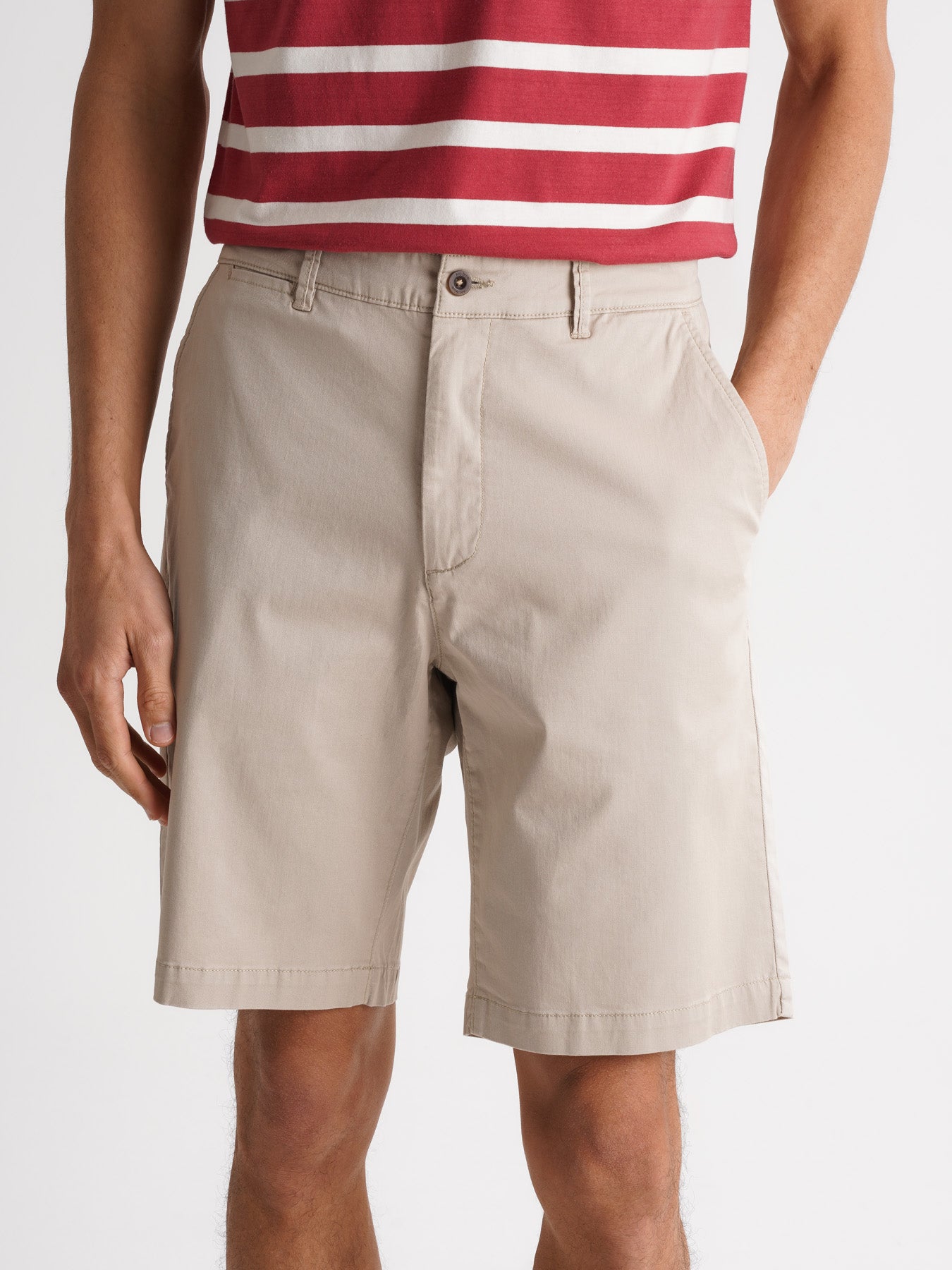 Pantalón corto Mr. Blue beige de corte regular