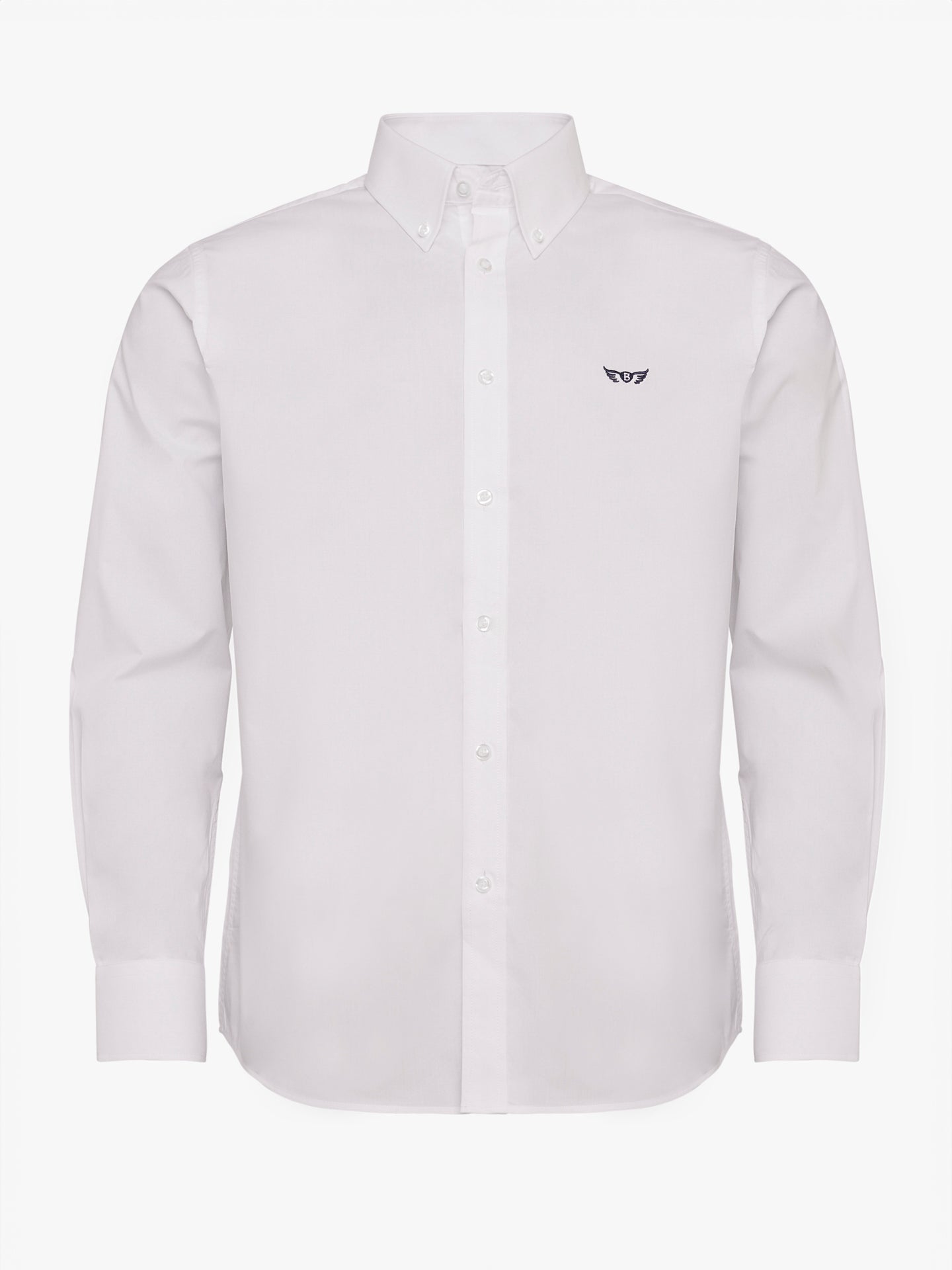 Camisa Regular Fit De Popelina Blanca Mr. Blue