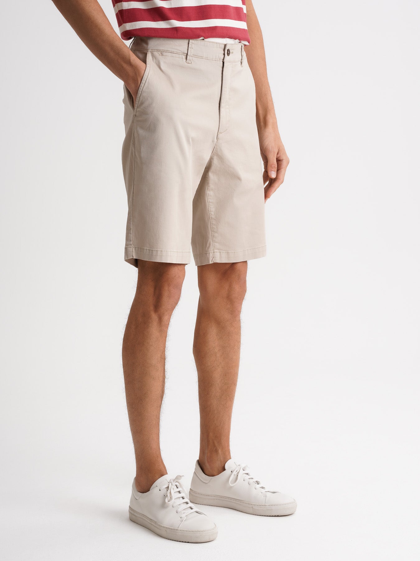 Pantalón corto Mr. Blue beige de corte regular