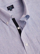 Camisa Regular Fit Lino Azul Mr. Blue