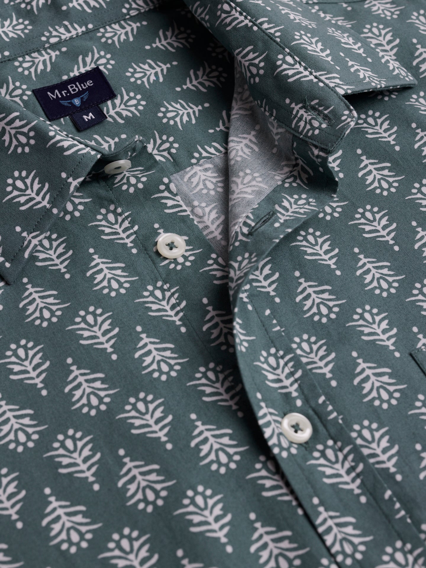 Camisa Regular Fit Popelina Verde Mr. Blue