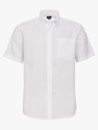 Camisa Regular Fit Lino Blanca Mr. Blue
