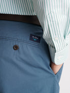 Calças Chinos Regular Fit Twill Azuis Mr. Blue